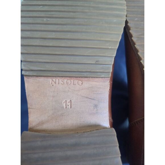 Nisolo "Eva Everyday" Brown Water Resistant Leather Pull On Chelsea Boot size 11 - Picture 10 of 12